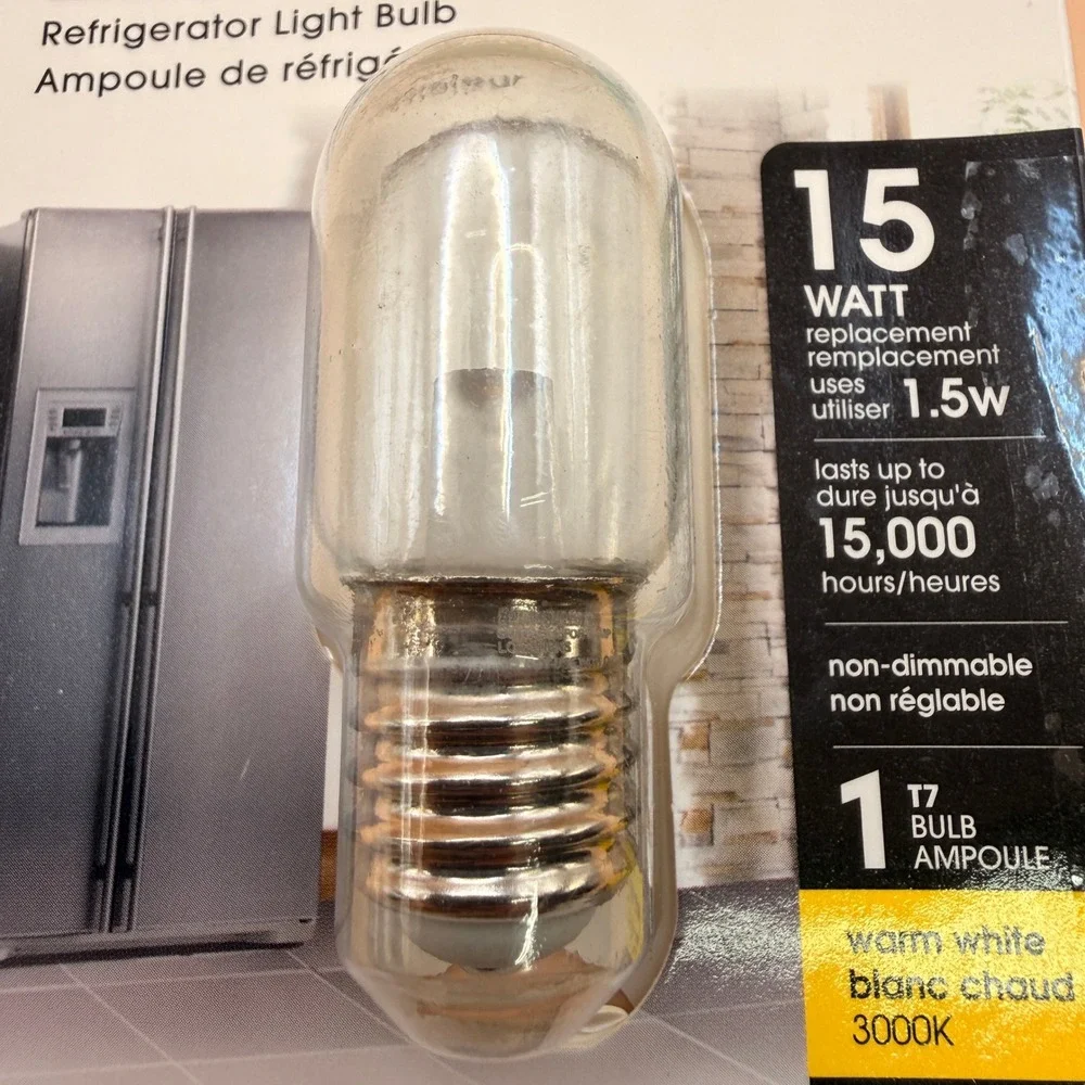 Feit Electric T7 LED Light Bulb, 15W Equivalent, 1.5W,‎ 80 Lumens, E17 Base, War